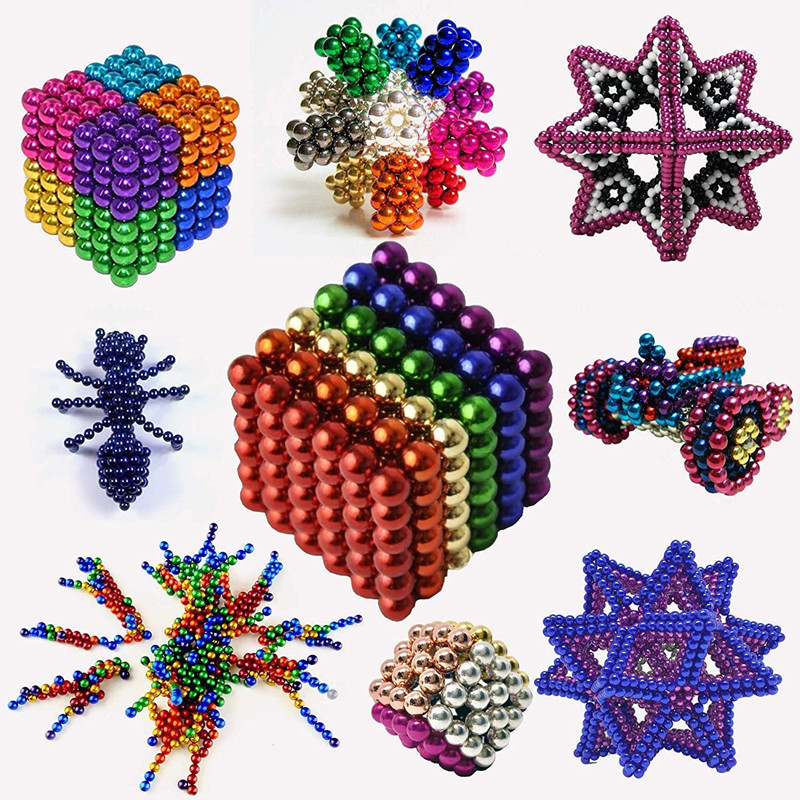 Stock de fábrica buckball 5mm216 piezas magic magnetic ball bucky ball cubo mágico puzzle creativo bloques de construcción juguetes pic 20
