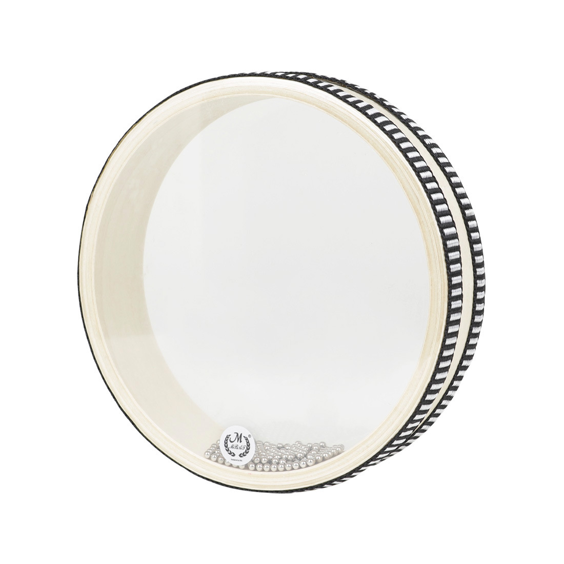 Wholesale of 6-inch double-sided transparent wooden black-edged wave drum instruments from Mebet, Orff percussion instruments for the big wave pic 5