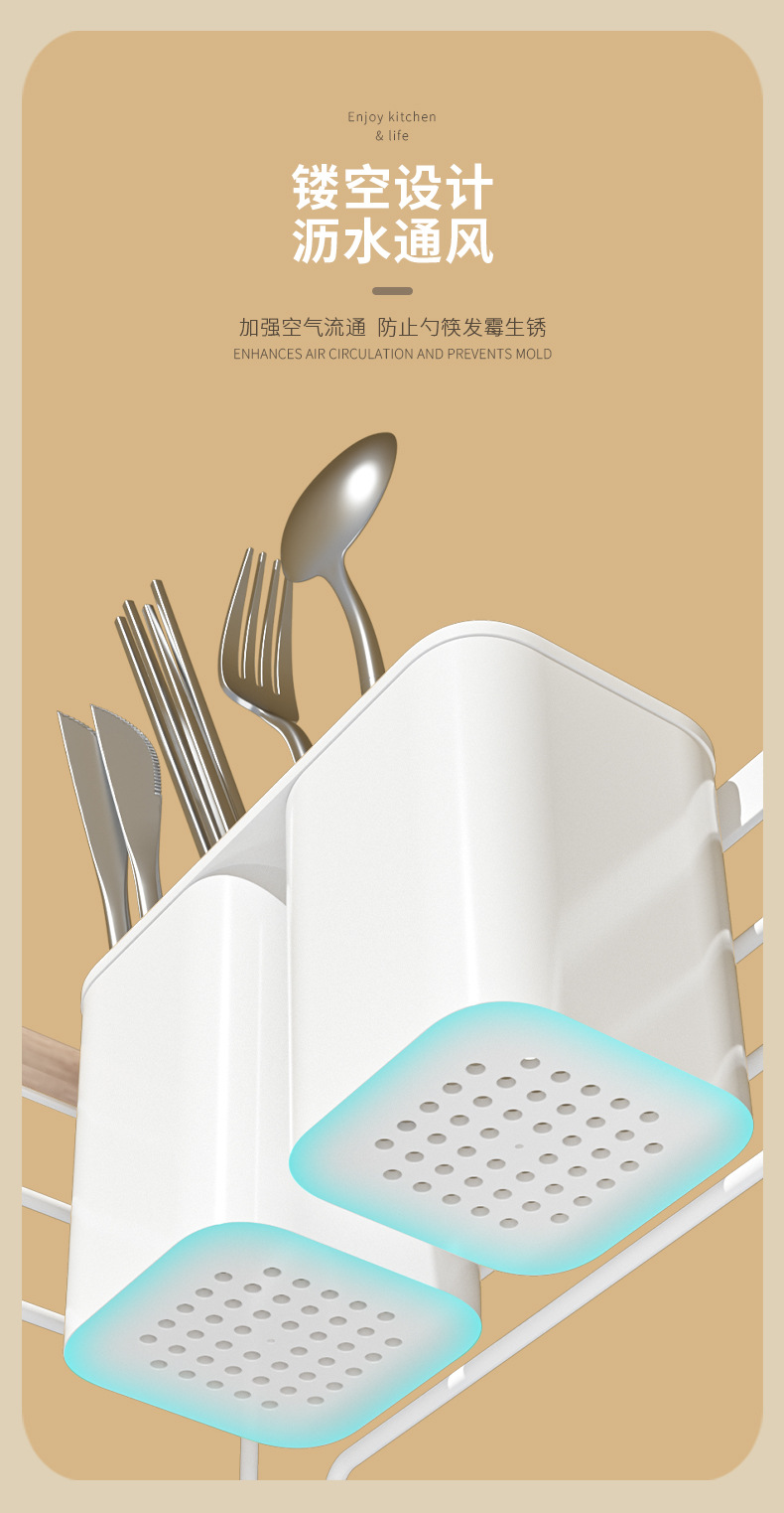 沥水碗架厨房碗碟架沥水架沥碗架家用放碟架水槽置物架碗筷滤水架详情13