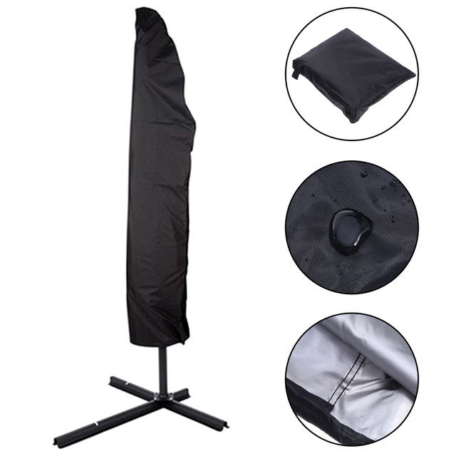 Factory direct sales in stock, cross-border best-selling, outdoor waterproof, rainproof, dustproof and sunshade 210D Oxford fabric rain umbrella cover pic 3