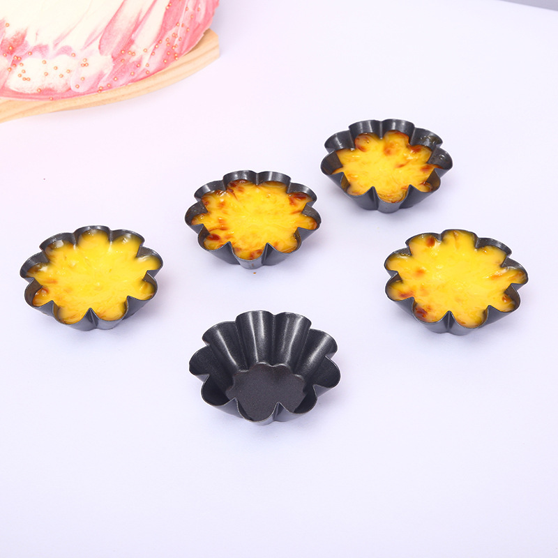 家用蛋挞模菊花盏果派盘蛋糕模具不沾烤盘莲花超大蛋挞模烘培工具详情1