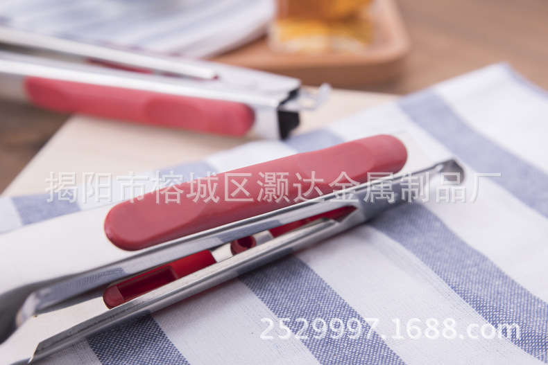 Food tongs, stainless steel barbecue tongs, buffet kitchen heat-resistant bread tongs, hotel steak tongs, grilled meat food tongs pic 18