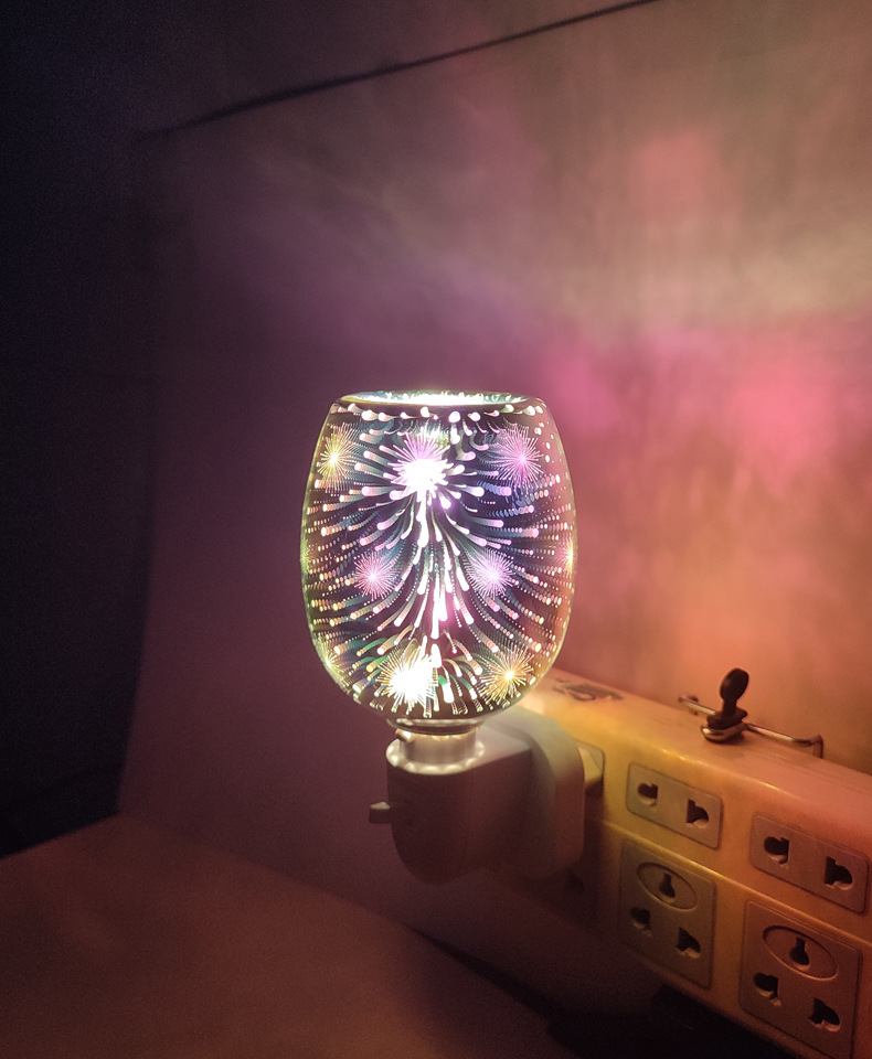 3D Glass aromatherapy wax melting lamp Night light, fresh air, home aromatherapy creative flameless electric wax melting device pic 8