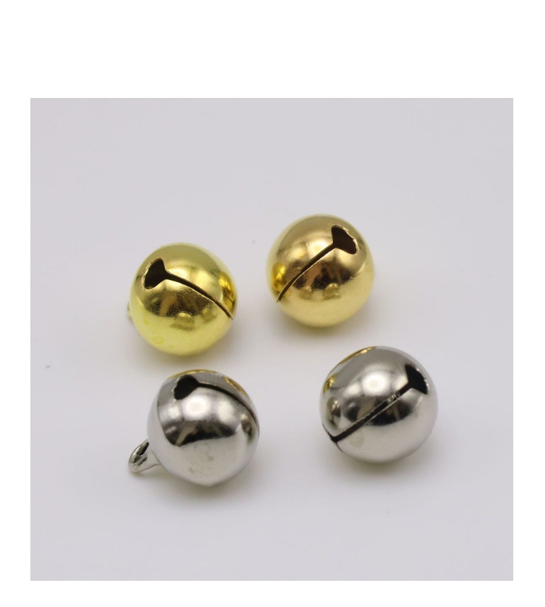 复古纯色电镀铜铃铛 一字开口宠物铃铛 圣诞节装饰用品 铜胚色铜材质 螺母固定 结实耐用详情9