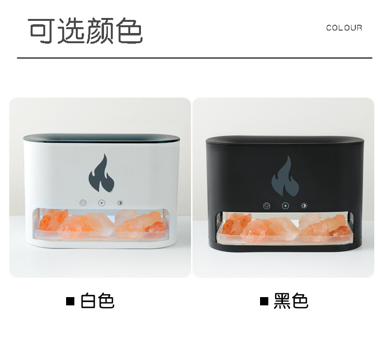 New USB Flame aroma diffuser for home and office use, humidifying aroma diffuser, essential oil simulation, flame rock aroma diffuser pic 20