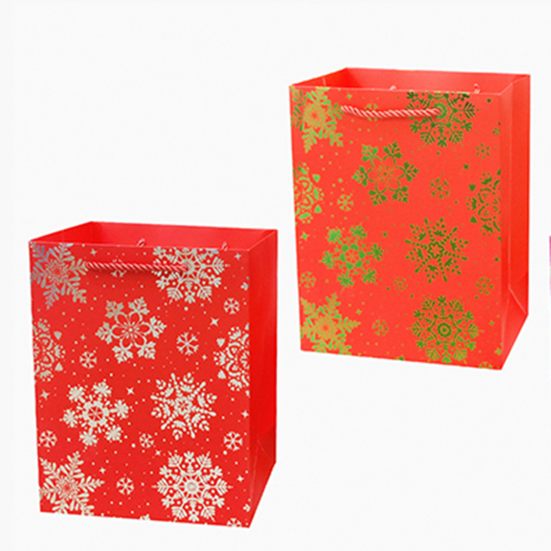 佰世特包装现货烫金新款圣诞节日礼品袋撒粉包装袋手提袋批发外贸详情3
