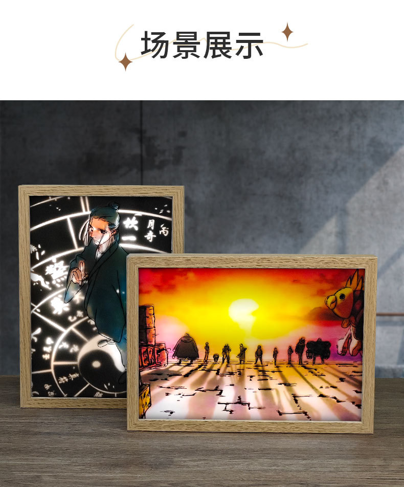 Wholesale of modern decorative paintings of the same style as those on Douyin and Kuaishou, which can be used for both display and hanging. diy creative light paintings pic 16