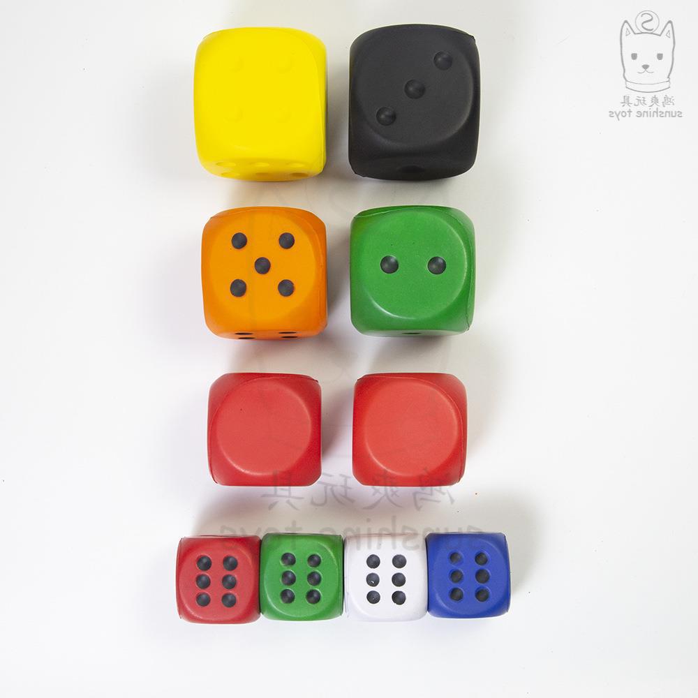 Cross-border factory soft solid dice, pu foam sponge balls, rounded corner squares, large color pieces promotional game handicrafts pic 5