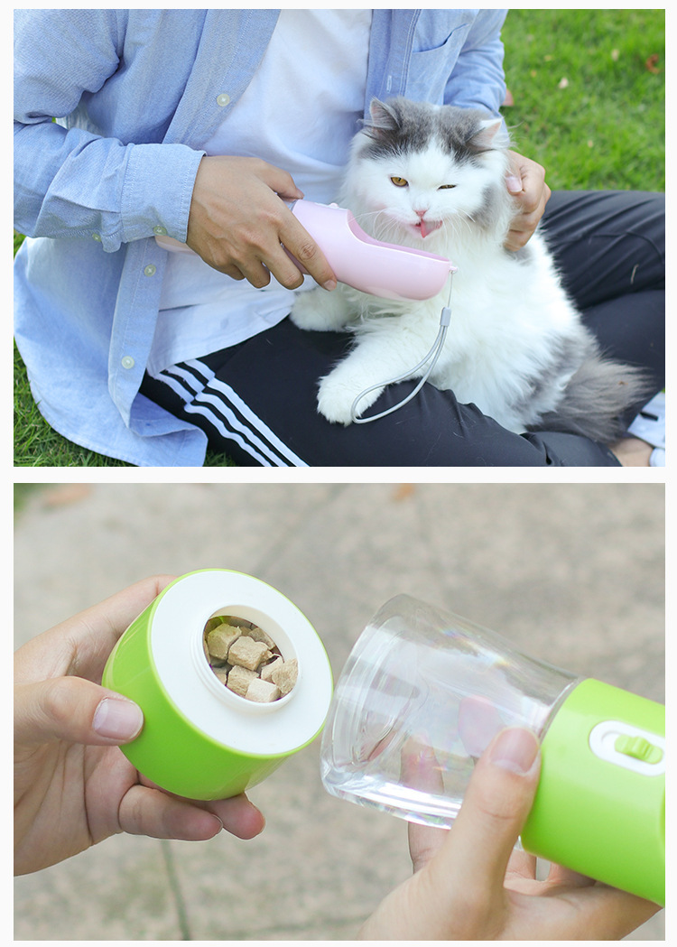 Pet travel cup, portable dog food water cup, outdoor travel water bottle, outdoor pet water dispenser pic 15