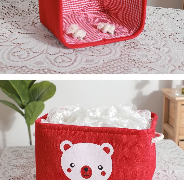 Household storage basket, fabric dust-proof organizing bag, underwear and underpants, clothes sorting, student small cloth bag storage basket pic 9