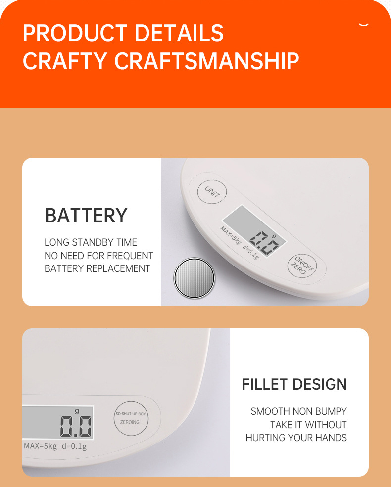 家用厨房食物称小型迷你电子烘焙克重称小台秤高精度厨房秤电子秤详情29