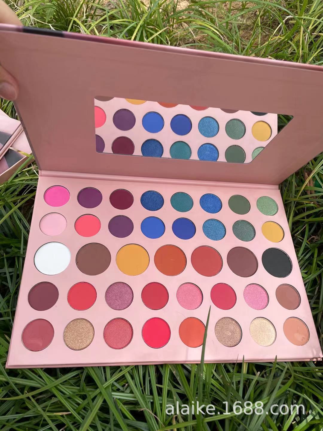 New foreign trade logo 39-color matte pearlescent eyeshadow, nude large paper eyeshadow, earth milk tea color eyeshadow 1 pic 8