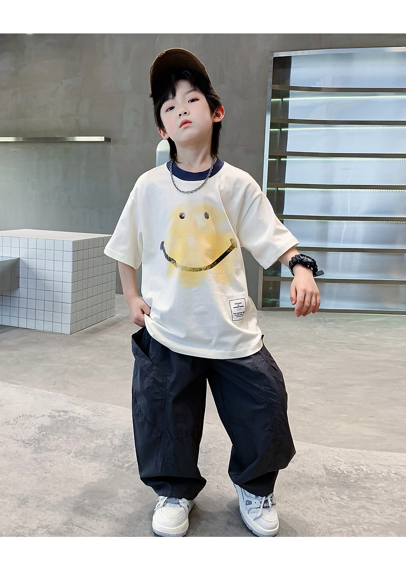 男童夏季凉感卡通短袖T恤2025新款儿童装夏装中大童宽松半袖上衣详情22