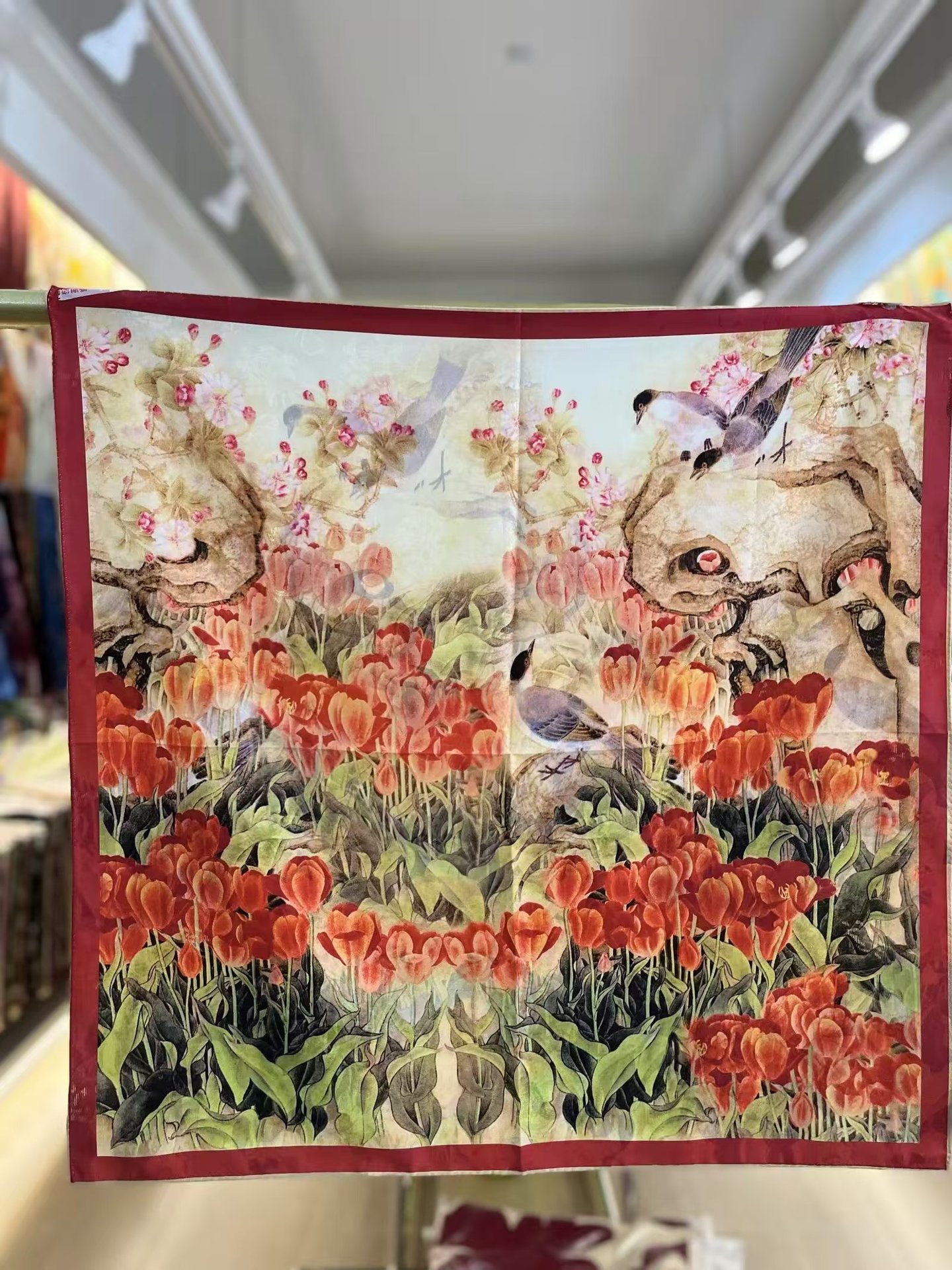 国潮香云纱花萝70*70新中式苏杭小方巾双面双色丝巾厂家代发扎染详情33