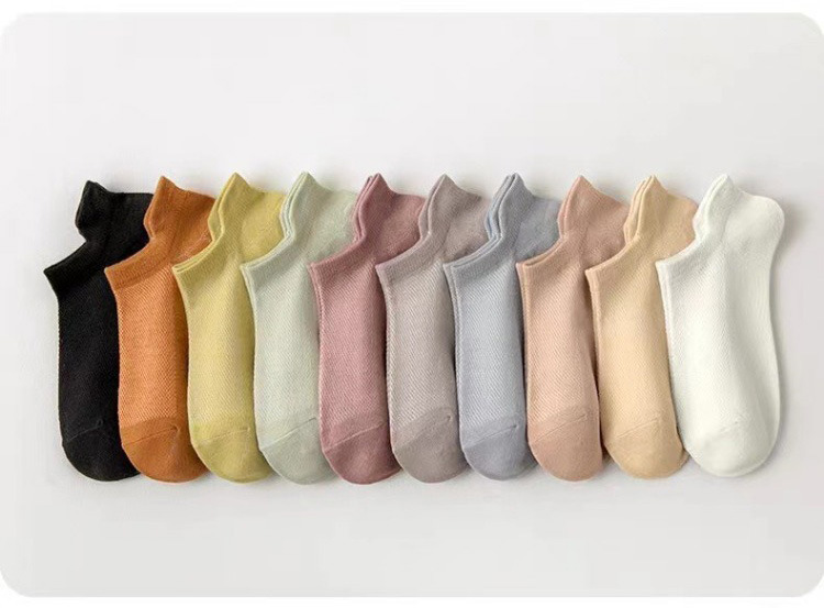 袜子地摊一件代发诸暨袜子女夏天薄款网眼短筒袜春夏季女士不掉跟船袜批发一件代发详情14