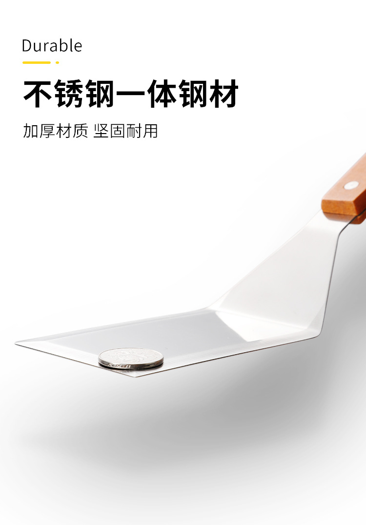 厨具铲子煎铲不锈钢铲子铁板烧铲料理铲牛排烧烤工具套装工厂现货详情7