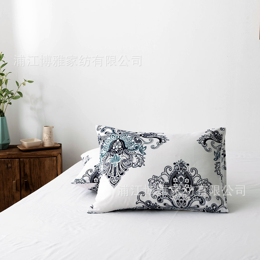 Boya Home Textiles offers cross-border exclusive Amazon supply of Nordic-style printed brushed duvet covers, three-piece sets and bedding wholesale pic 22