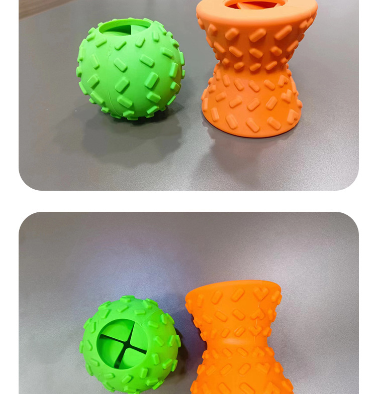 New dog chewing toy, dumbbell, leaky feeding device, natural rubber, resistant to biting, teeth grinding and cleaning, dog educational toy pic 8