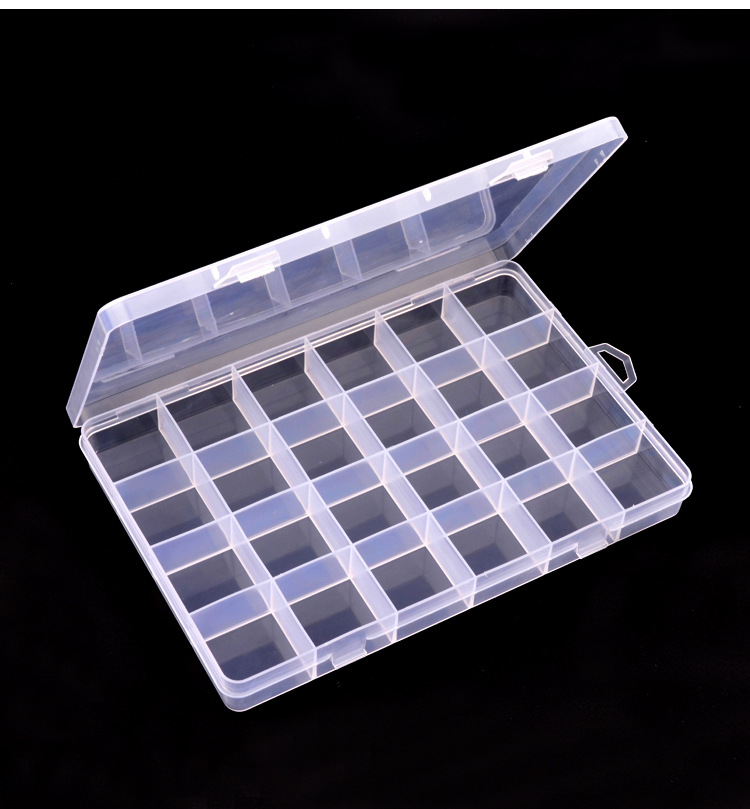 Nail art accessory storage box, 24-compartment transparent color accessory storage box, nail art shop tools shanilak pic 5