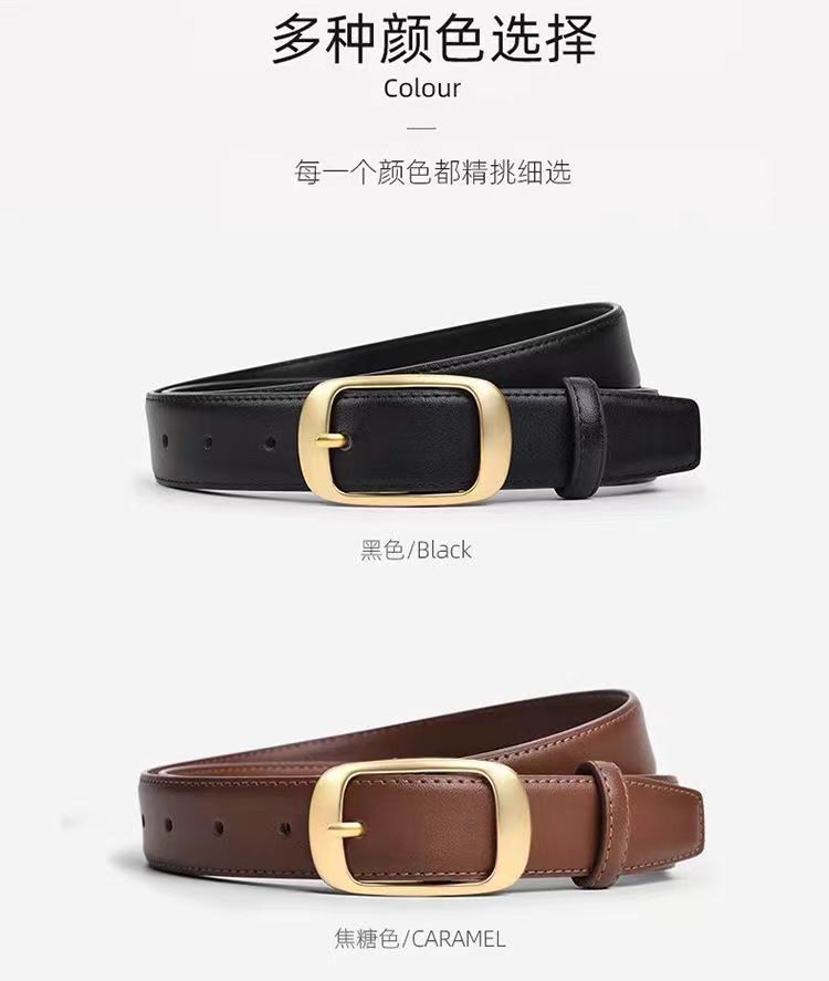 爆款皮带百搭牛仔裤女宽松腰带黑色时尚2023新款装饰高级感简约详情15