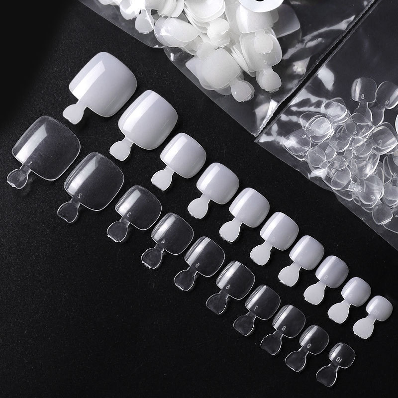 Cross-border best-selling nail art pieces, toenails, false nail patches, 500-piece set, natural color nail pieces manufacturer wholesale shanilak pic 8