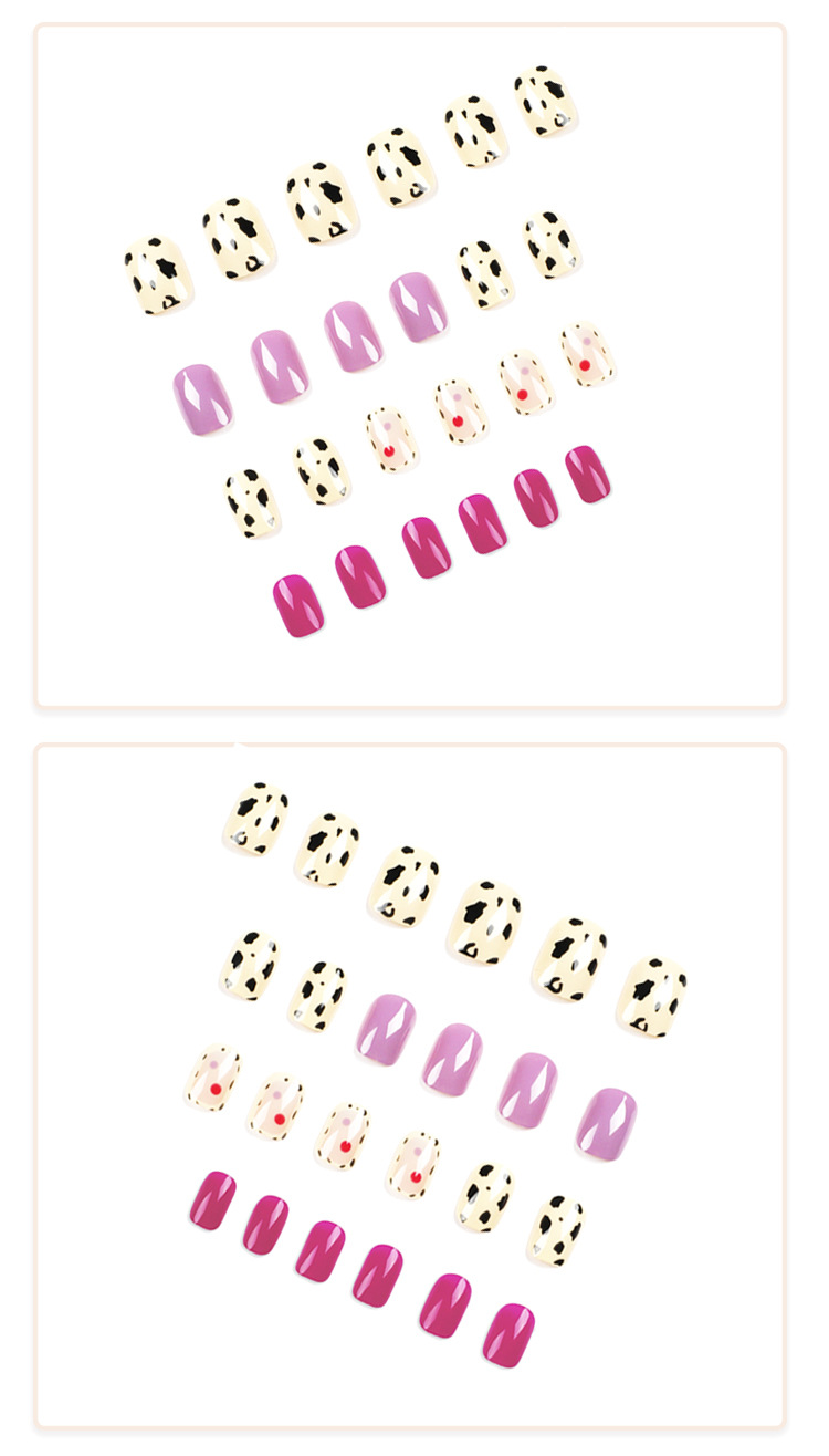 Wholesale of color-blocking, childlike and cute nail clips, nail accessories, nail patches, and finished nails pic 6