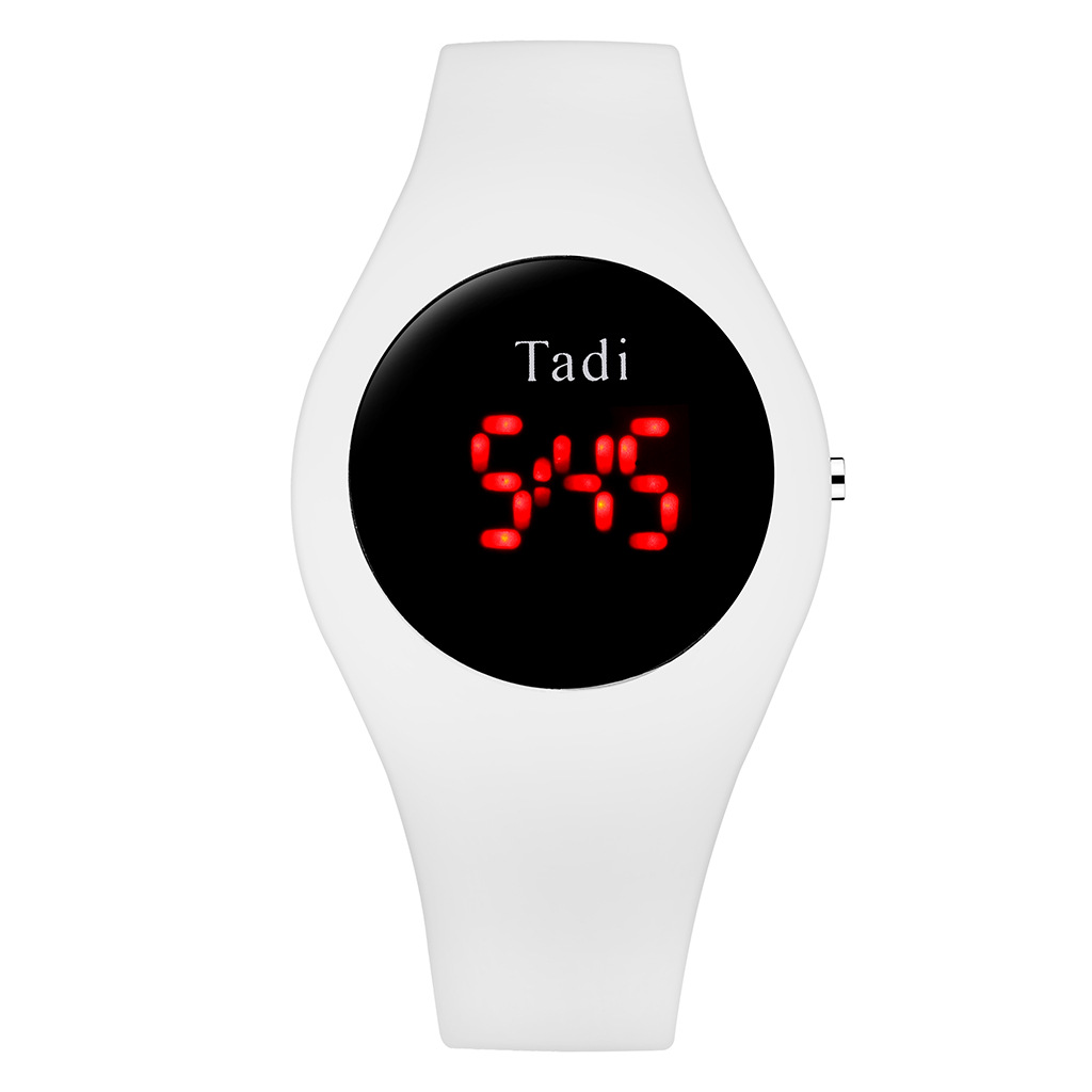 Tadi brand fashionable silicone student quartz watches, AliExpress best-selling silicone bright screen digital watches wholesale pic 1