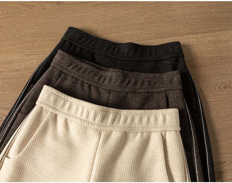 如果醋酸休闲裤女秋冬加厚美拉德宽松现货针织小个子镰刀裤23121详情21