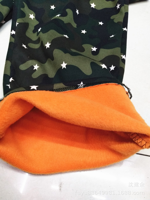 For middle-aged and elderly women in autumn and winter, add fat, oversized, brushed, drawstring camouflage pants, and add fleece milk silk casual leggings for small feet pic 11