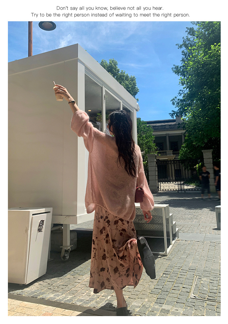 爱西里2024秋季韩系优雅气质吊带缎面印花连衣裙显瘦长裙女11731详情19