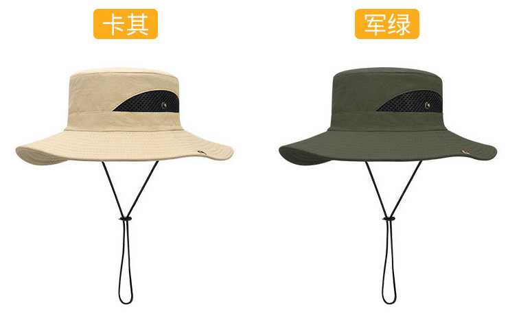 Custom-made sun hats with logos, fisherman hats for fishing, sun protection, breathability, outdoor large brims, cross-border mountaineering hats with logos pic 4