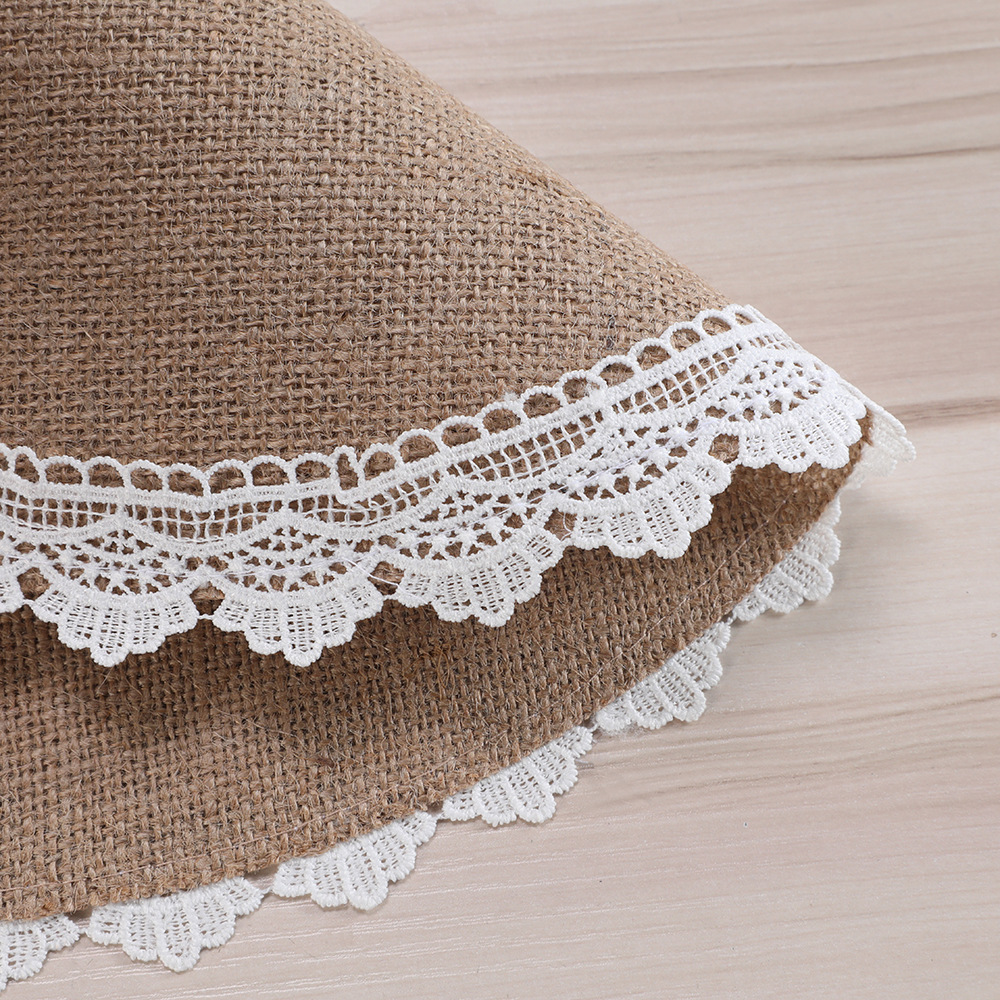 French retro lace placemats, woven with hemp rope, anti-slip, heat-insulating and eco-friendly table MATS, coasters, cutlery MATS, placemats and heat-resistant MATS pic 6