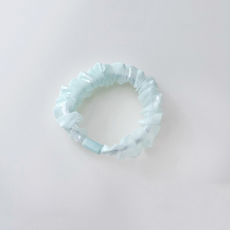 印花小肠发圈高级感少女马尾皮筋超仙网纱头绳清新糖果色发绳森系详情11