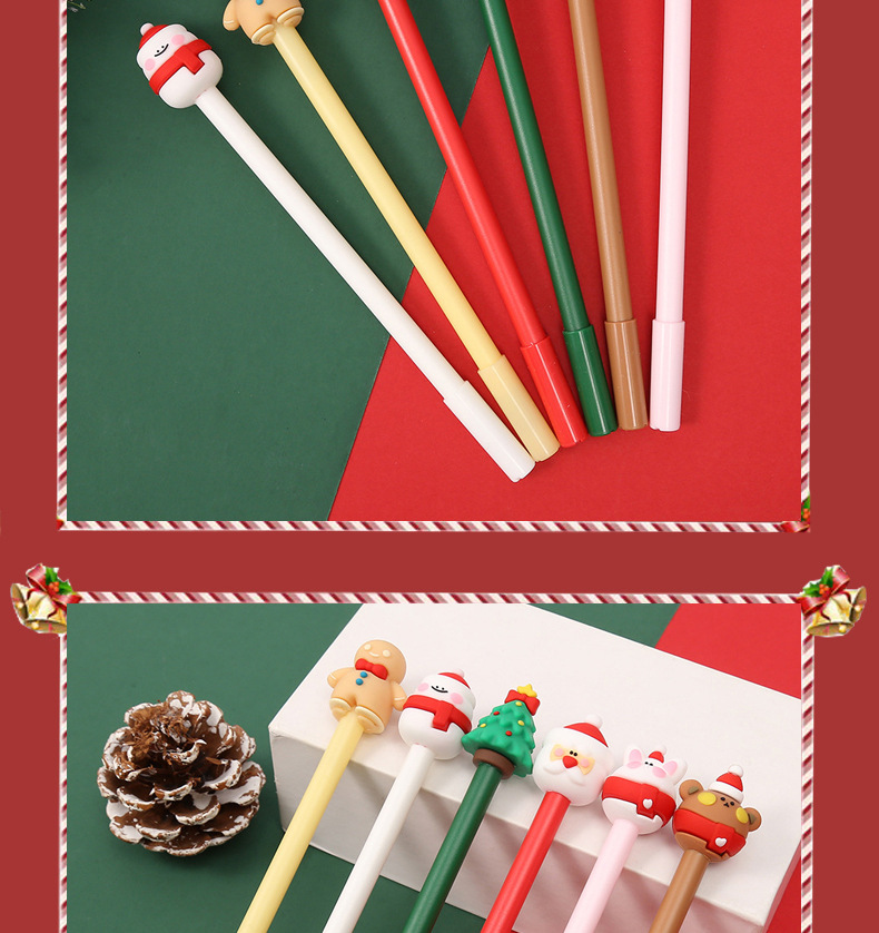 Zongfan Stationery Pen Christmas Festival-shaped pen Cute Cartoon student exam black gel pen factory direct sales pic 12