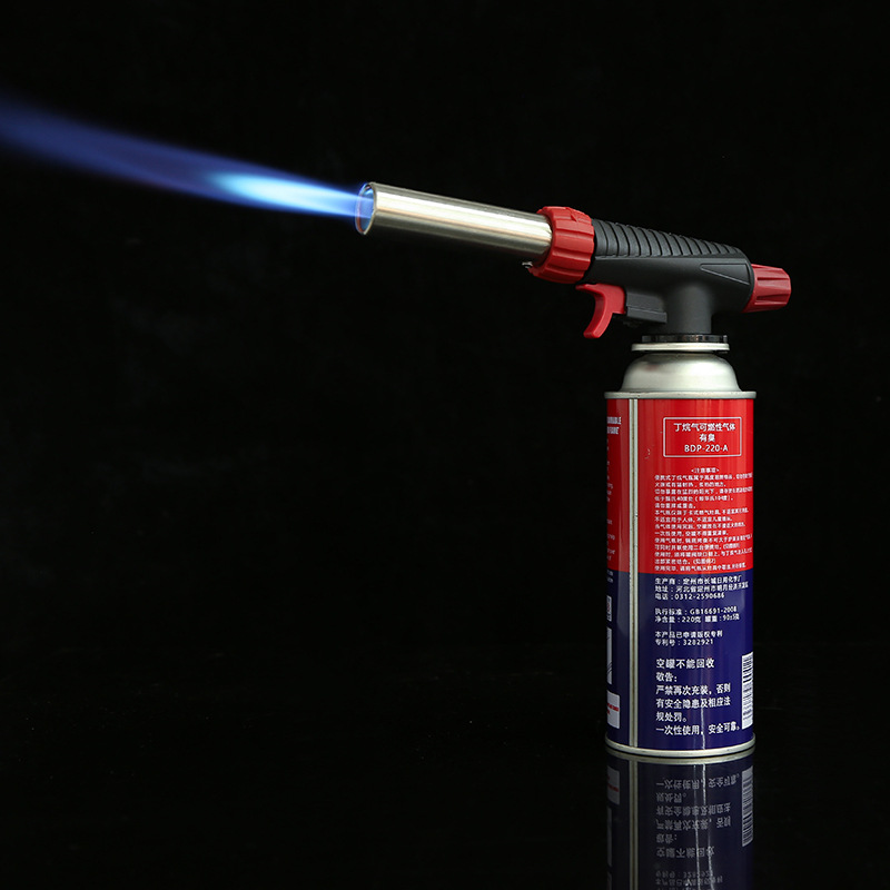 Simple moxibustion windproof lighter, cigar red mini compact high-temperature resistant creative inflatable Wenzhou lighter pic 2