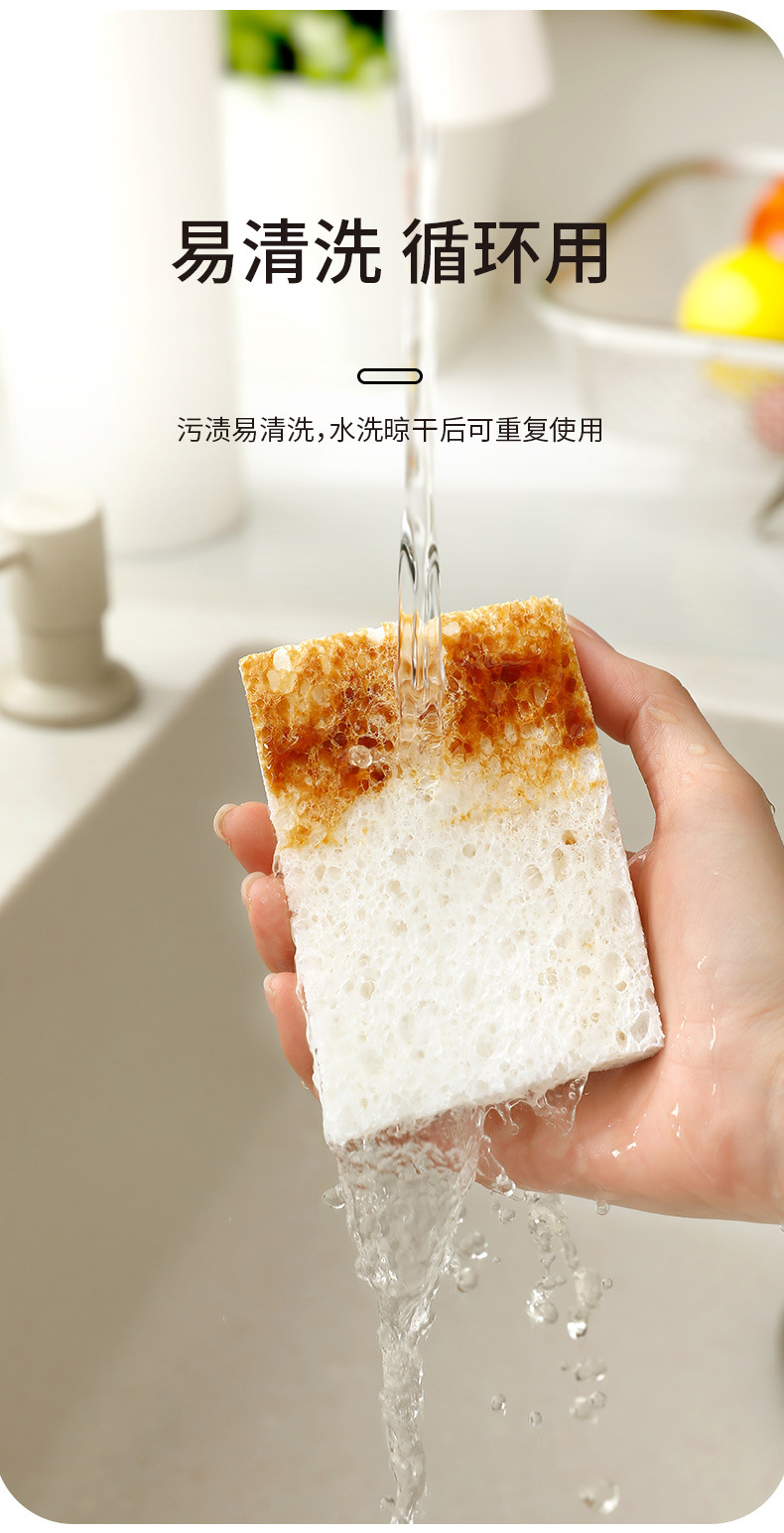 FaSoLa household sink long strip absorbent cotton kitchen sink splash-proof water barrier board dishwashing wood pulp cotton scouring pad pic 24