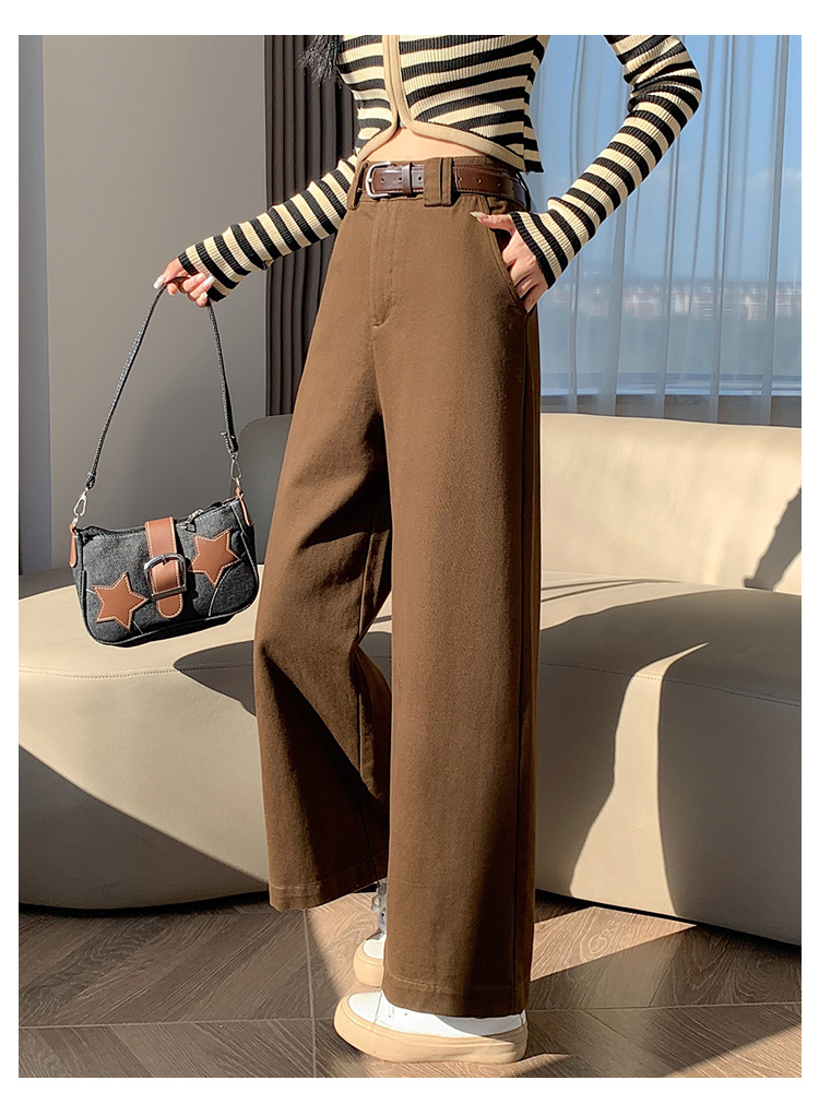 法式八分九分天丝棉阔腿牛仔裤女秋季新款小个子宽松显瘦直筒裤详情58