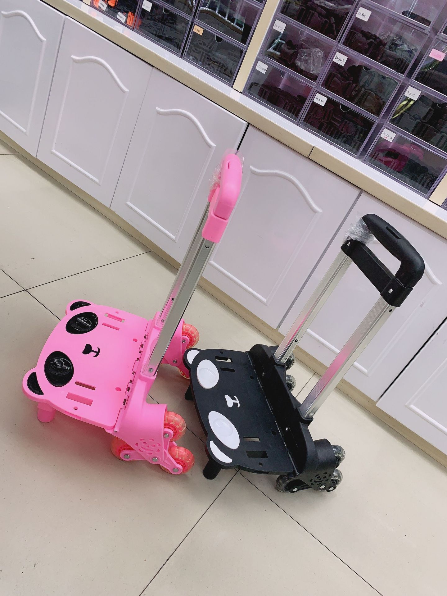 铝合金箱包拉杆 可拆卸 爬楼梯 儿童书包拉杆 购物袋行李箱拉杆详情8