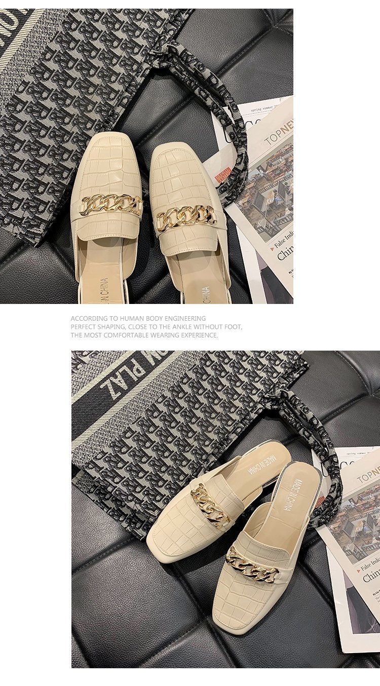 穆勒鞋女2022春夏新款外贸大码包头半拖百搭方头低跟凉拖鞋批发详情10