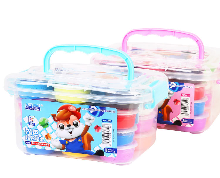 超轻粘土24橡皮泥无毒太空水晶彩泥儿童手工diy黏土玩具套装批发详情11