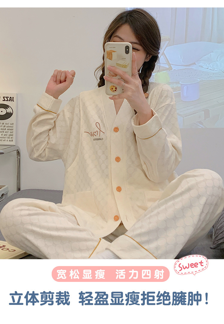 月子服春秋纯棉产后孕妇睡衣夏季薄款89月份10产妇哺乳衣喂奶套11详情21