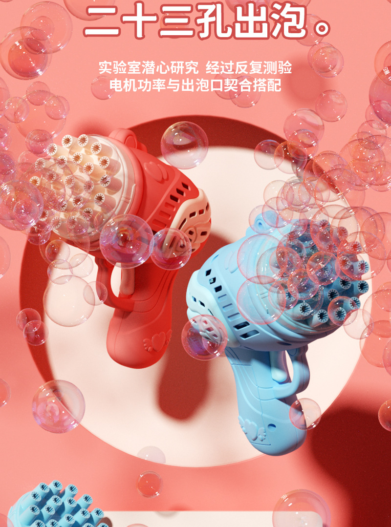 新款网红太空宇航员泡泡机电动10孔泡泡枪儿童玩具加特林跨境批发详情32