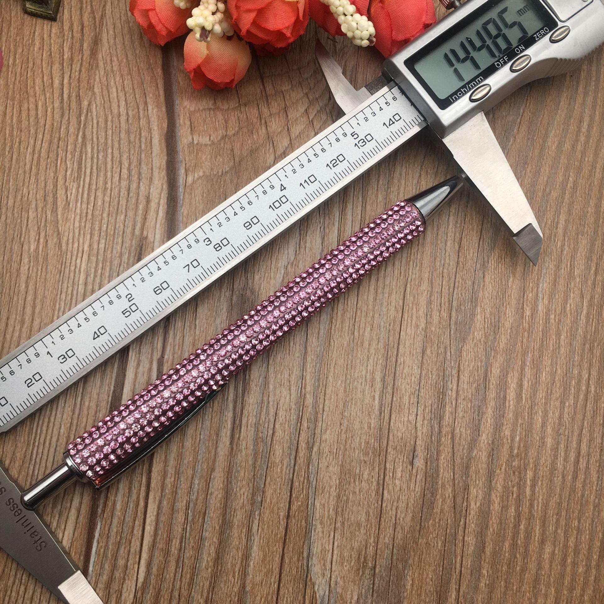 Metal core press diamond pens, ballpoint pens, multi-color copper metal pens, crystal pens, water diamond pens are in stock and available for wholesale pic 11