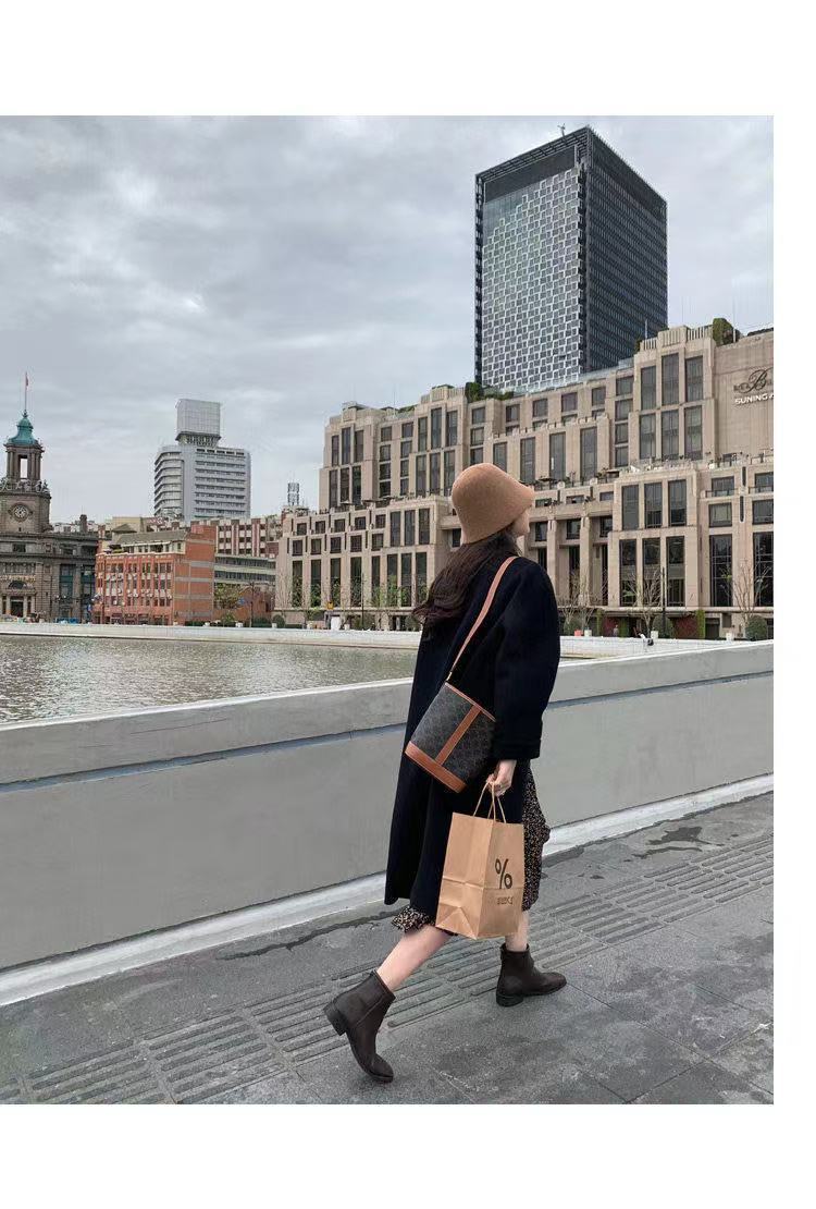 双面大衣女中长款2022新款韩版秋冬宽松洋气羊毛呢外套冬详情34