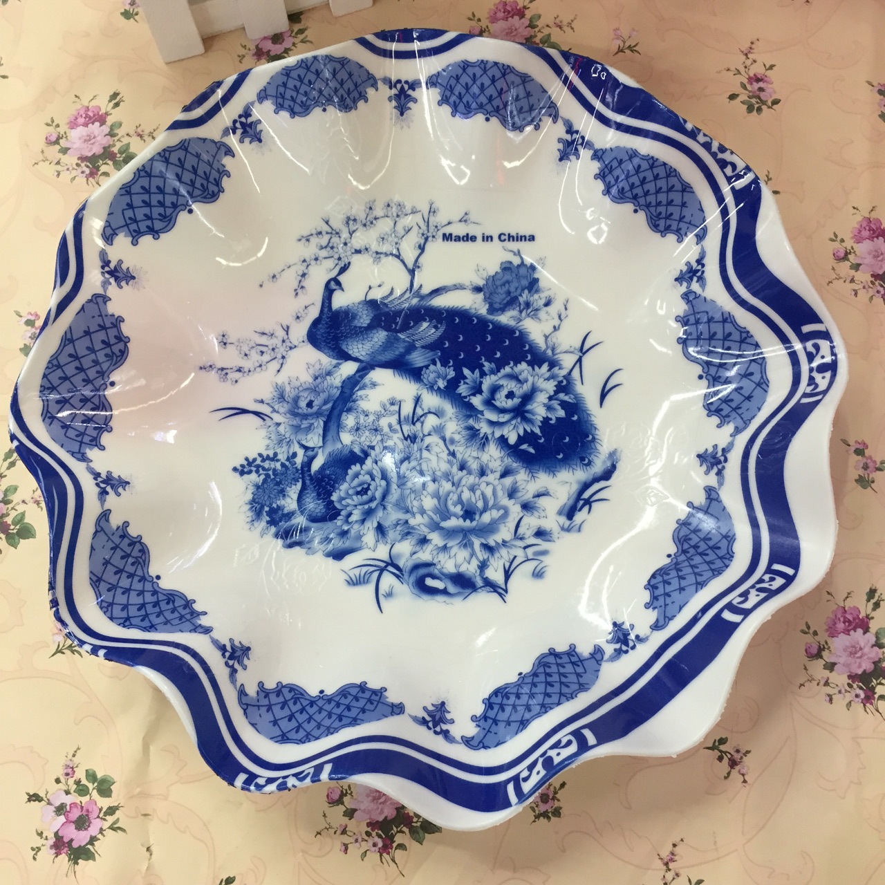 207 Large blue and white plastic Fruit Plate, Fashionable fruit and Vegetable Plate, Crystal Snack Fruit plate, direct sales from Yiwu factory, Xu Shengyou 26C pic 10