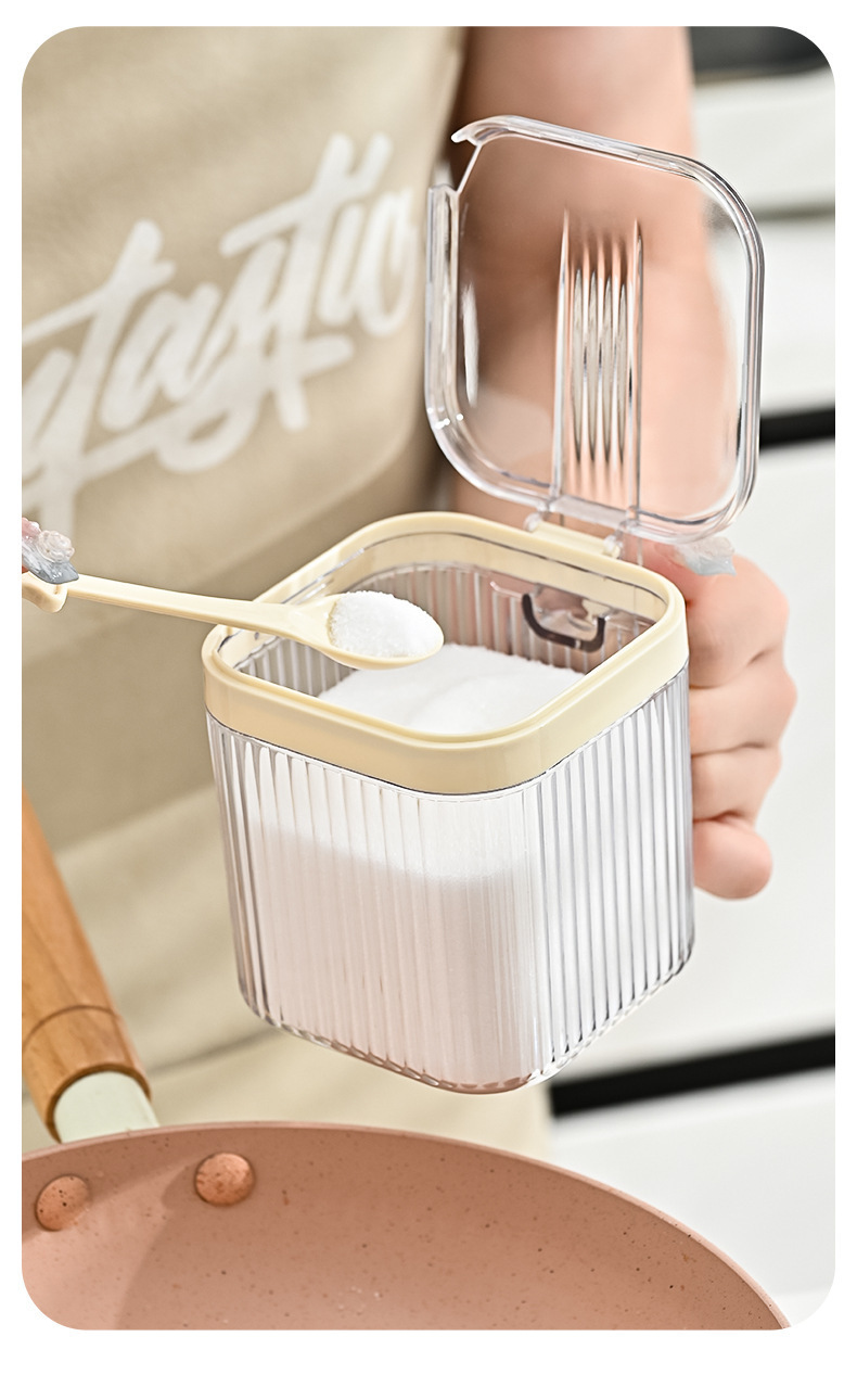 食品级调味罐 高颜值厨房调味罐家用盐味精调味盒带勺套装家用组详情5