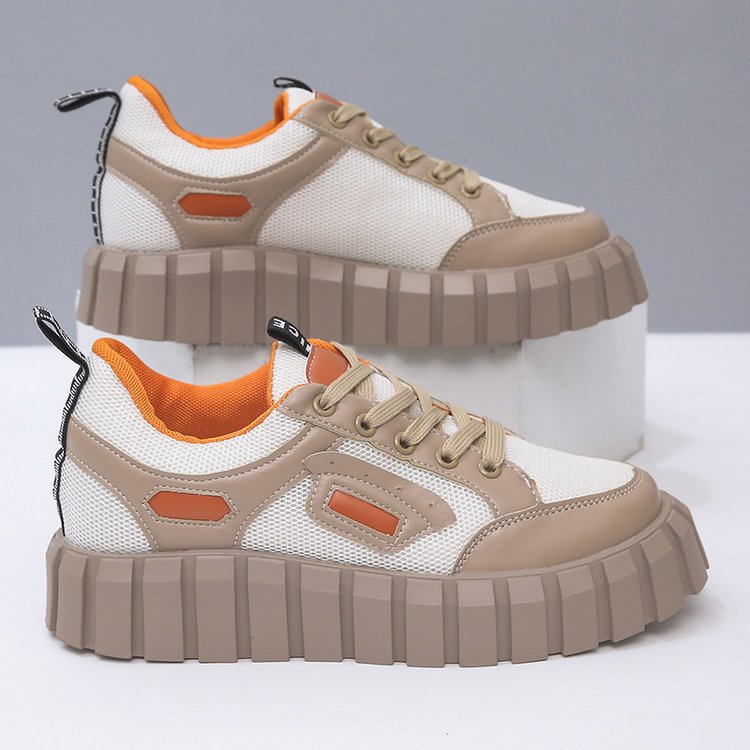 跨境外贸大码2021秋季新款街头时尚潮流圆头厚底女式休闲板鞋单鞋详情41