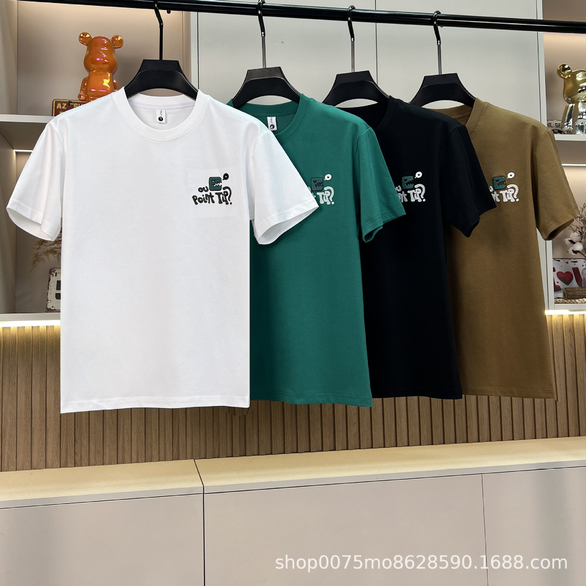 夏季新款短袖搞怪卡通印花工艺男士百搭修身圆领T恤【YH2029505】详情2