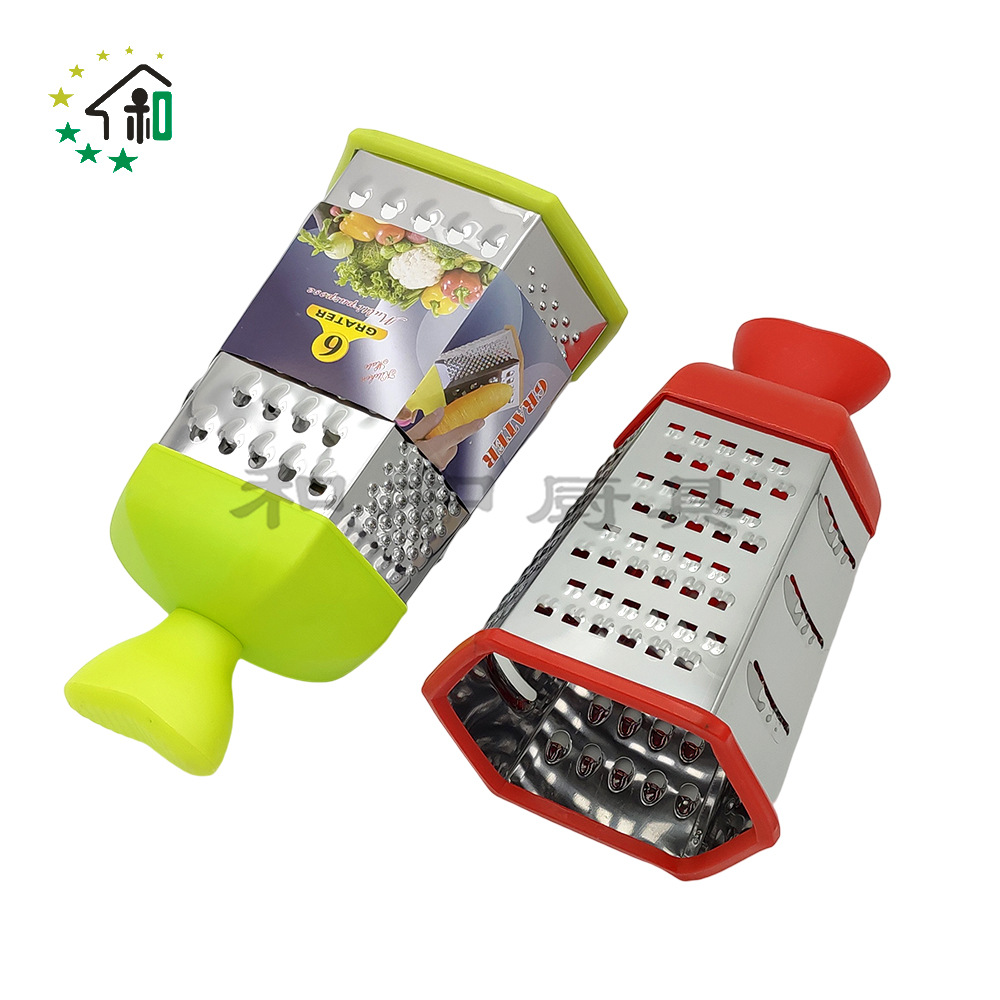 Stainless steel vegetable and fruit grater, ginger grater, cucumber grater, potato grater, cheese grater, slicer, six-sided melon grater pic 21