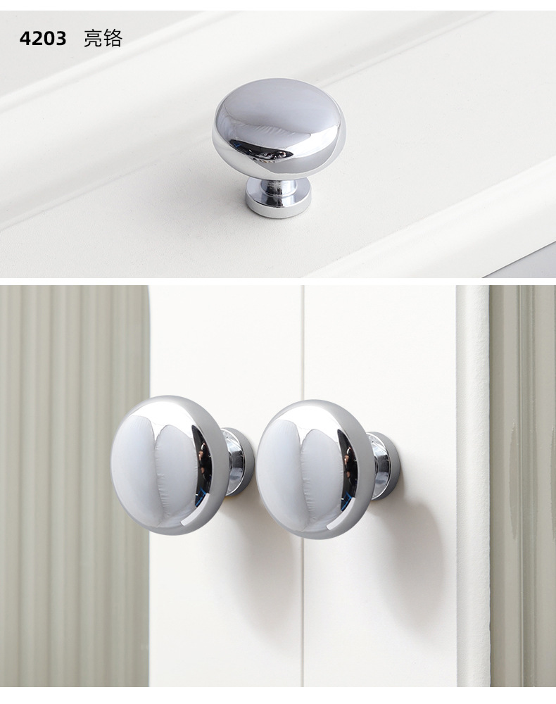 Single-hole round twisted zinc alloy solid thickened light luxury single-grain handle, cabinet, wardrobe drawer, cabinet door, cabinet small handle pic 33